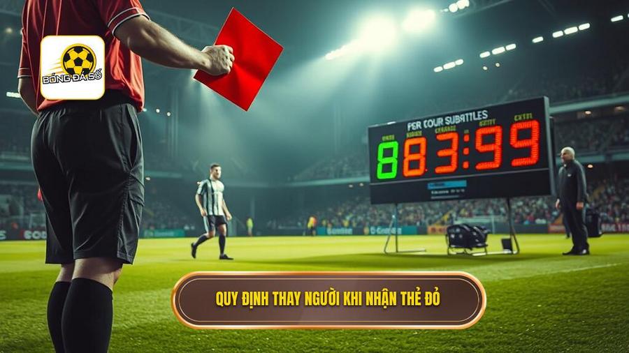 Quy định thay người khi nhận thẻ đỏ