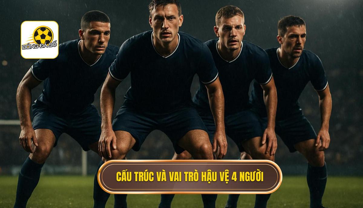 Cấu trúc cơ bản và vai trò của các vị trí trong sơ đồ hậu vệ 4 người